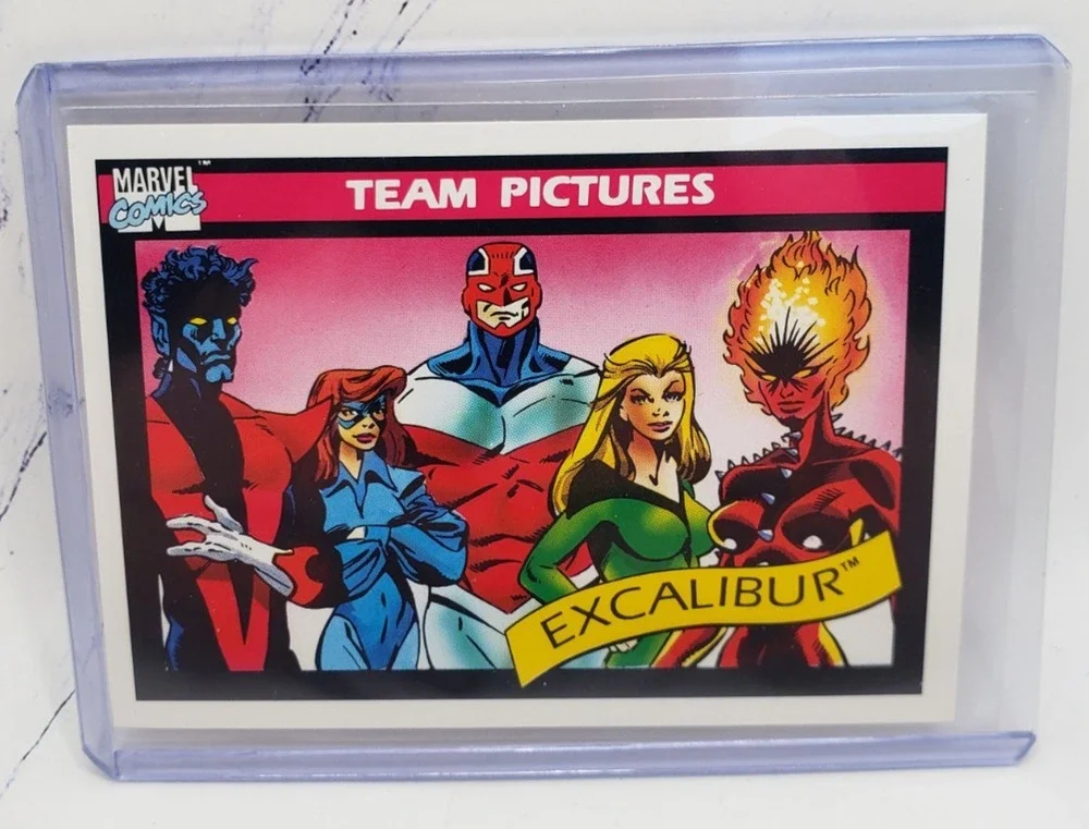 1990 Impel Marvel Universe Series 1 Excalibur #144 Team Pictures